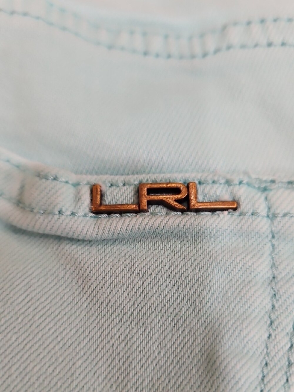 LRL Lauren Jean Co. Women's Aqua Jeans. Size 20W Inseam 28" Rise 10" - Picture 3 of 5